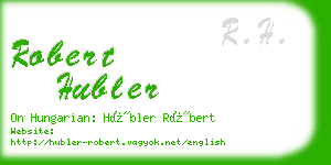 robert hubler business card